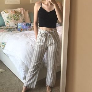 Striped Linen Pants
